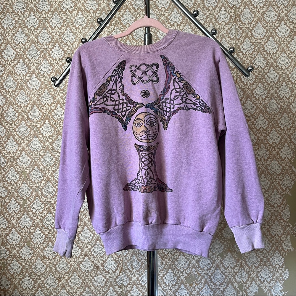 Insane Vintage Art Sweatshirt Faded Grape